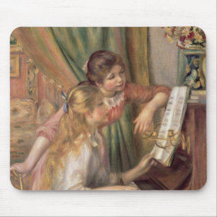 Alfombrilla De Ratón Pedro chicas jóvenes de Renoir un en el piano
