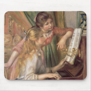 Alfombrilla De Ratón Pedro chicas jóvenes de Renoir un   en el piano