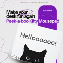 Peek-a-Boo Kitty Mousepad