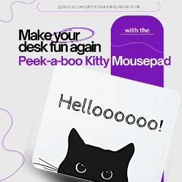 Alfombrilla De Ratón Peek-a-Boo Kitty Mousepad