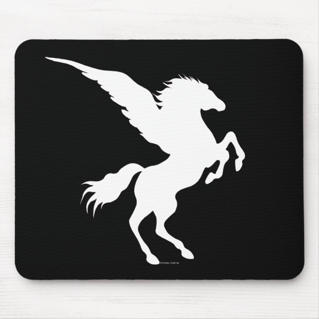 Alfombrilla De Ratón Pegaso Mousepad negro (Frente)