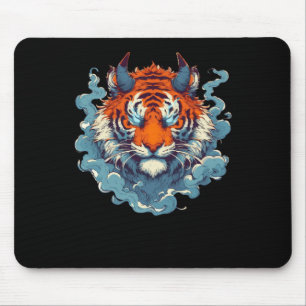 Alfombrilla De Ratón Pegatina de cosecha de Oni Tiger Tattoo Retro