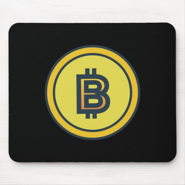 Alfombrilla De Ratón Pegatina de diseño de criptografía de Bitcoin (Frente)