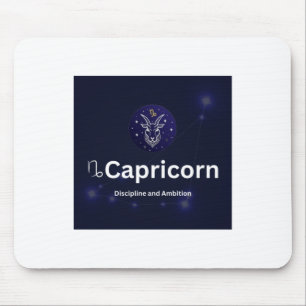Alfombrilla De Ratón Pegatina de Rótulo Zodiac de Capricornio
