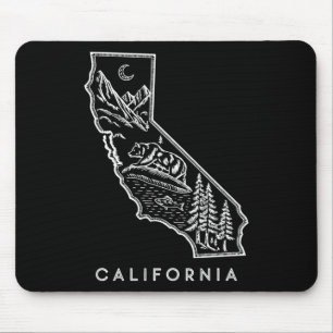 Alfombrilla De Ratón Pegatina del mapa del patrimonio de California sal