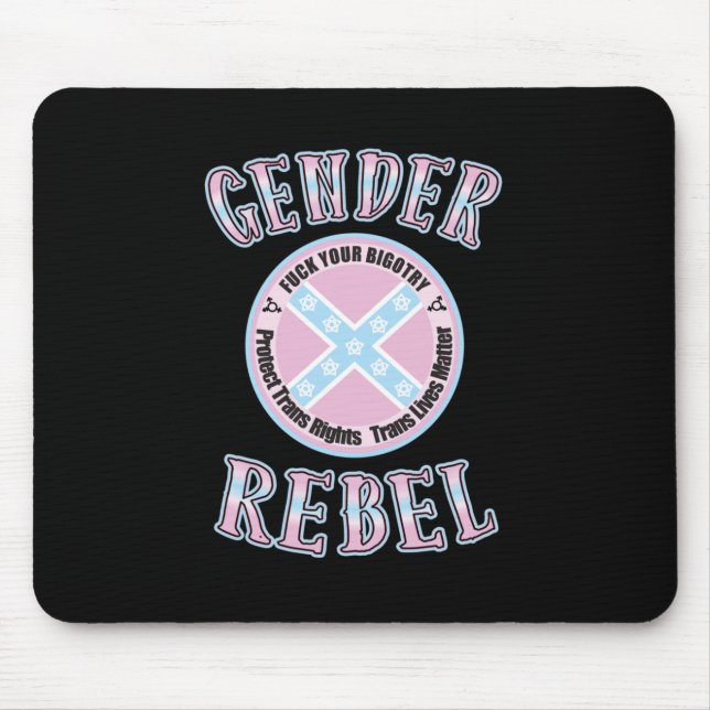 Alfombrilla De Ratón Pegatina rebelde de género (Frente)