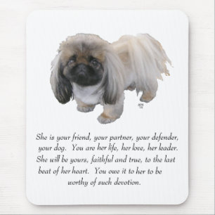 Alfombrilla De Ratón Pekingese Recuerdo - HEMBRA