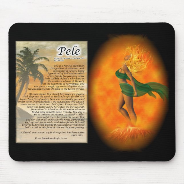 Alfombrilla De Ratón Pele - diosa hawaiana del fuego Mousepad (Frente)