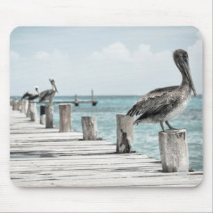 Alfombrilla De Ratón Pelicans on Dock Mouse Pad HAMbyWG