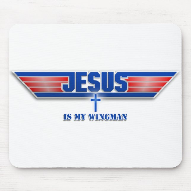 Alfombrilla De Ratón Película Mousepad del Wingman del Jesucristo del (Frente)