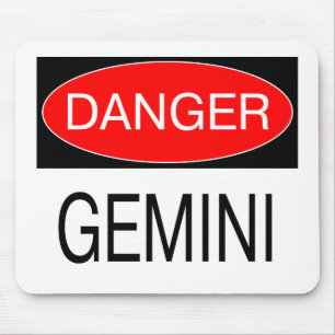 Alfombrilla De Ratón Peligro - Camiseta Divertida de Astrología Géminis