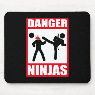 Alfombrilla De Ratón Peligro Ninjas