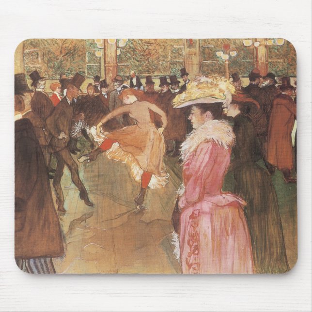 Alfombrilla De Ratón Pelota en la discoteca por Toulouse Lautrec (Frente)