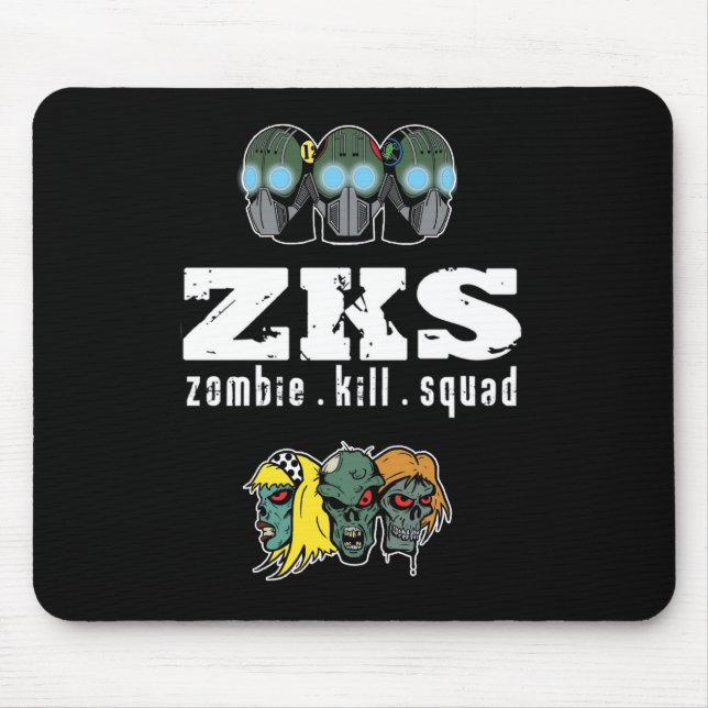 Alfombrilla De Ratón Pelotón Mousepad de la matanza del zombi (Frente)