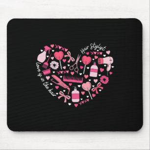Alfombrilla De Ratón Peluquero Día de San Valentín Corazón Peluquera Co