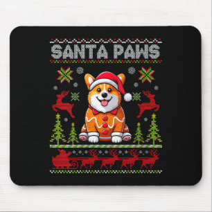 Alfombrilla De Ratón Pembroke galés Corgi Santa Patas Alegre Navidad Mu