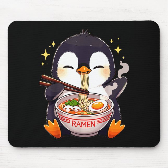 Alfombrilla De Ratón Penguin Eating Ramen  (Frente)