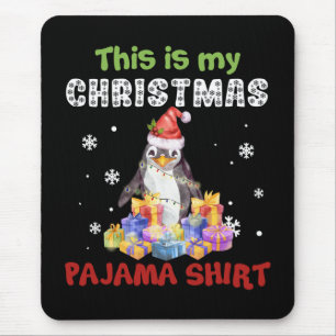 Alfombrilla De Ratón Penguin Esta Es La Camisa De Pajama De Mis Navidad