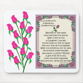 Alfombrilla De Ratón Penique Mousepad-Hija-En-Ley-Afortunado del