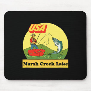 Alfombrilla De Ratón Pennsylvania Marsh Creek Lake - Pesca Retro Usa