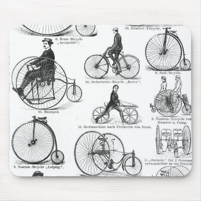 Alfombrilla De Ratón Penny Farthing (Frente)