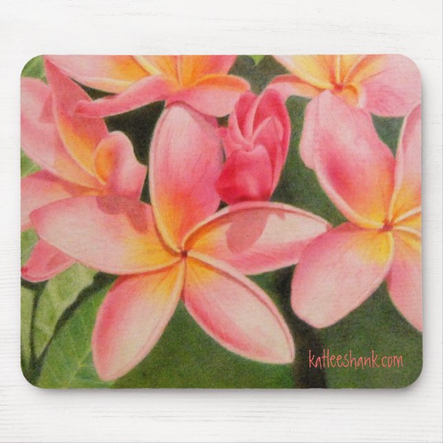 Alfombrilla De Ratón Pensamientos del mousepad del Plumeria (Frente)