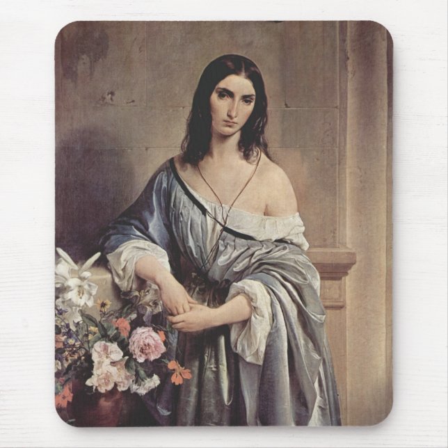 Alfombrilla De Ratón Pensamientos melancólicos (por Francesco Hayez) (Frente)