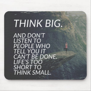 Alfombrilla De Ratón PENSAR EN GRANDES - Inspiradoras palabras