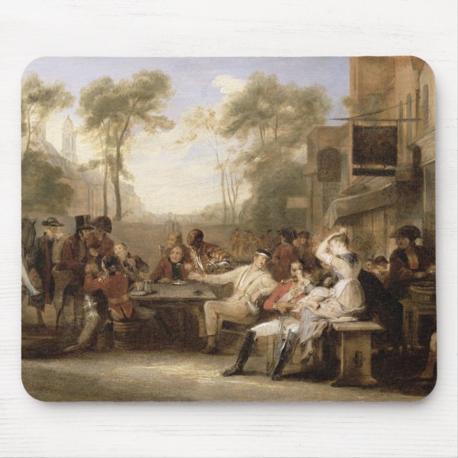 Alfombrilla De Ratón Pensionistas de Chelsea que reciben la gaceta (Frente)