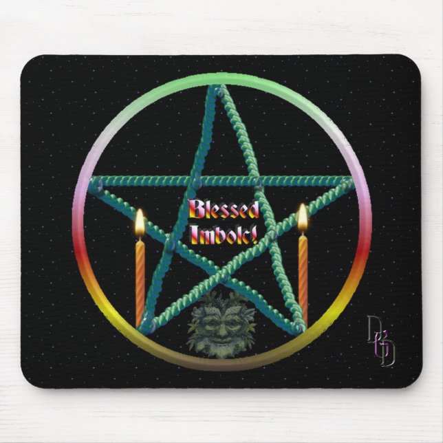 Alfombrilla De Ratón Pentáculo de Imbolc (Frente)