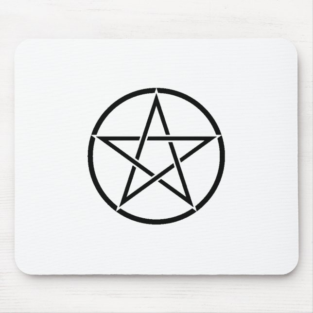 Alfombrilla De Ratón Pentáculo de Wiccan (Pentagram) (Frente)