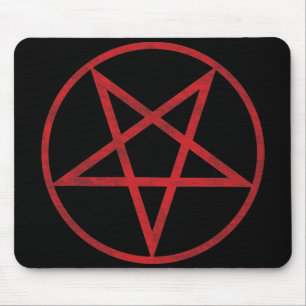 Alfombrilla De Ratón Pentagram rojo