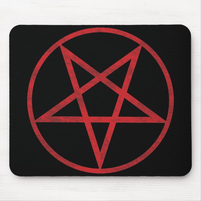 Alfombrilla De Ratón Pentagram rojo (Frente)