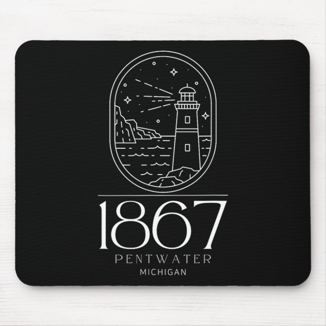 Alfombrilla De Ratón Pentwater Michigan Michigander State Mi Travel Boa (Frente)