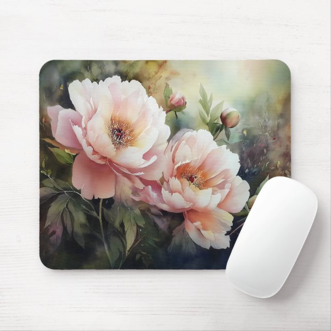 Alfombrilla De Ratón Peonies (Con ratón)