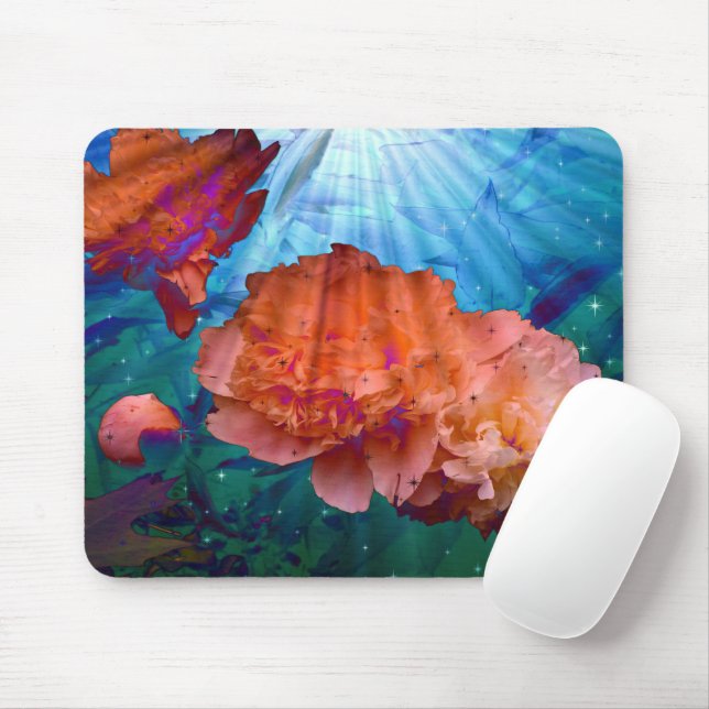 Alfombrilla De Ratón Peonies Bajo El Agua (Con ratón)
