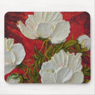 Alfombrilla De Ratón Peonies blancos Mousepad