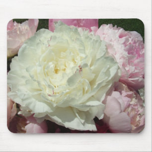 Alfombrilla De Ratón Peonies rosados/estera rosada del ratón del Peony