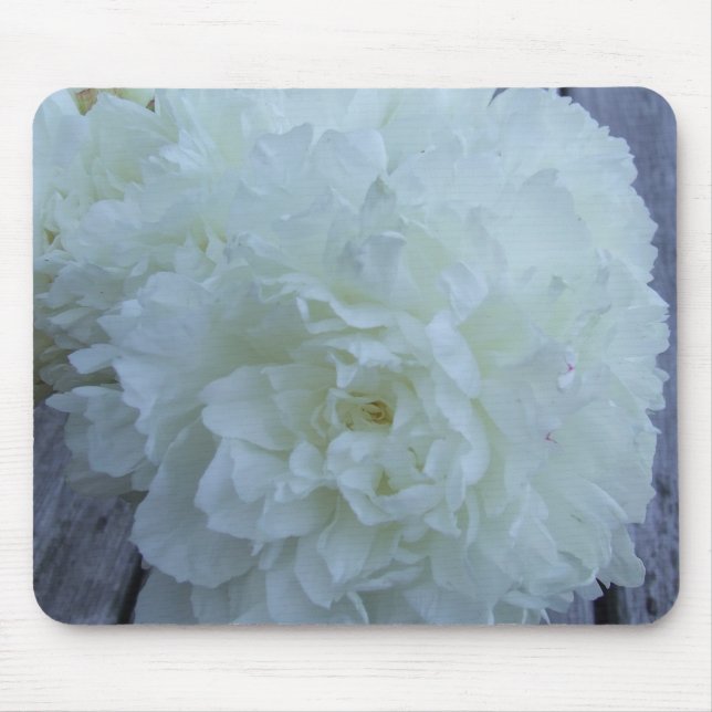 Alfombrilla De Ratón Peony blanco Mousepad (Frente)