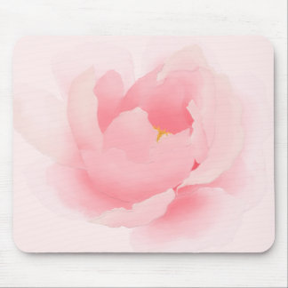 Alfombrilla De Ratón Peony rosa claro floral de la acuarela