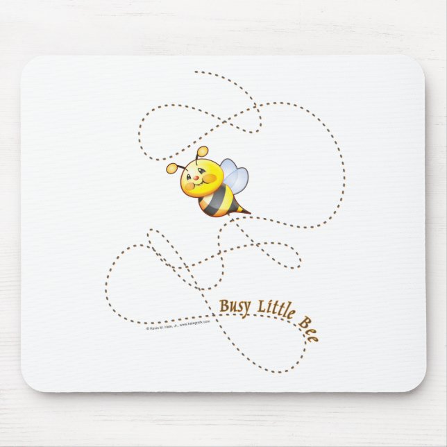 Alfombrilla De Ratón Pequeña abeja ocupada Mousepad (Frente)
