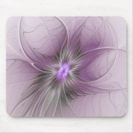 Alfombrilla De Ratón Pequeña belleza arte floral fractal gris mauve mod