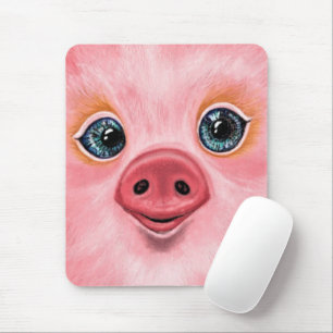 Alfombrilla De Ratón Pequeño bebé cerdo - sonrisa