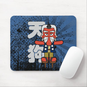 Alfombrilla De Ratón Pequeño Daitengu Yokai Grunge