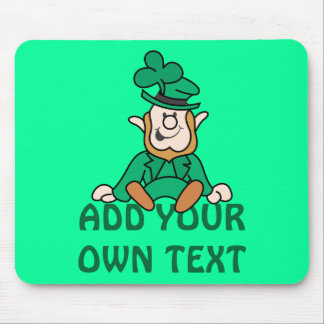 Alfombrilla De Ratón Pequeño Leprechaun - añada su propio texto