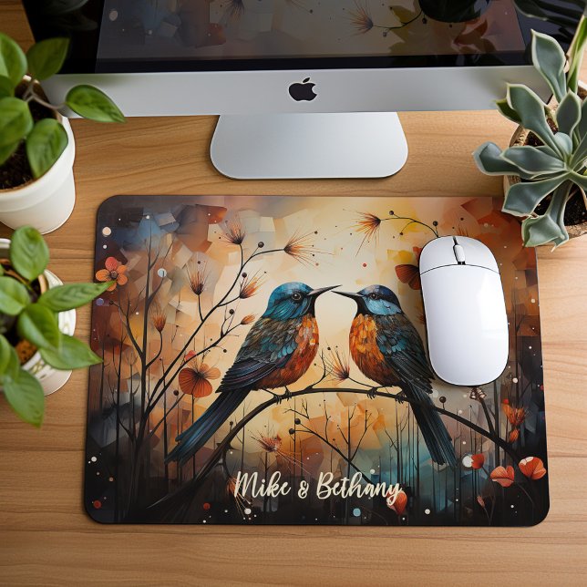 Alfombrilla De Ratón Pequeño Mousepad, Dos Aves Amores, (Subido por el creador)