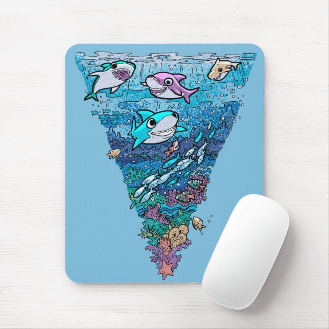 Alfombrilla De Ratón Pequeño perro de tiburón (Con ratón)