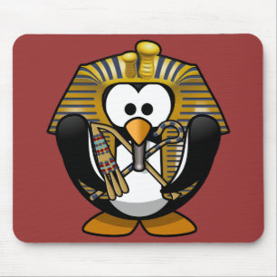 Alfombrilla De Ratón Pequeño pingüino animado lindo del pharaoh