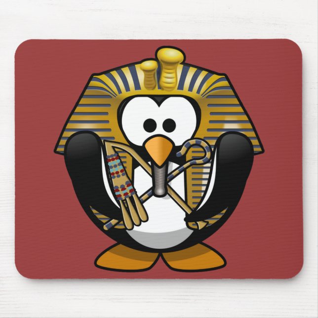 Alfombrilla De Ratón Pequeño pingüino animado lindo del pharaoh (Frente)