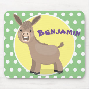 Alfombrilla De Ratón Pequeño y feliz ilustracion de personalizado de bu